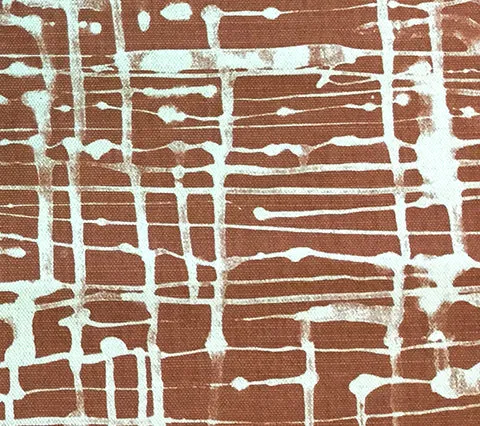 Alan Campbell Fabric: Twill Reverse - Custom Sienna on Oatmeal Belgian Linen/Cotton