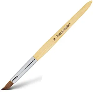 Americanails Faux Kolinsky Cruelty-Free Acrylic Nail Brush For Liquid & Powder, Synthetic Nanofiber Bristles, Professional Salon Quality, Extra Smooth Application, Natural Bamboo Handle - Round, #16