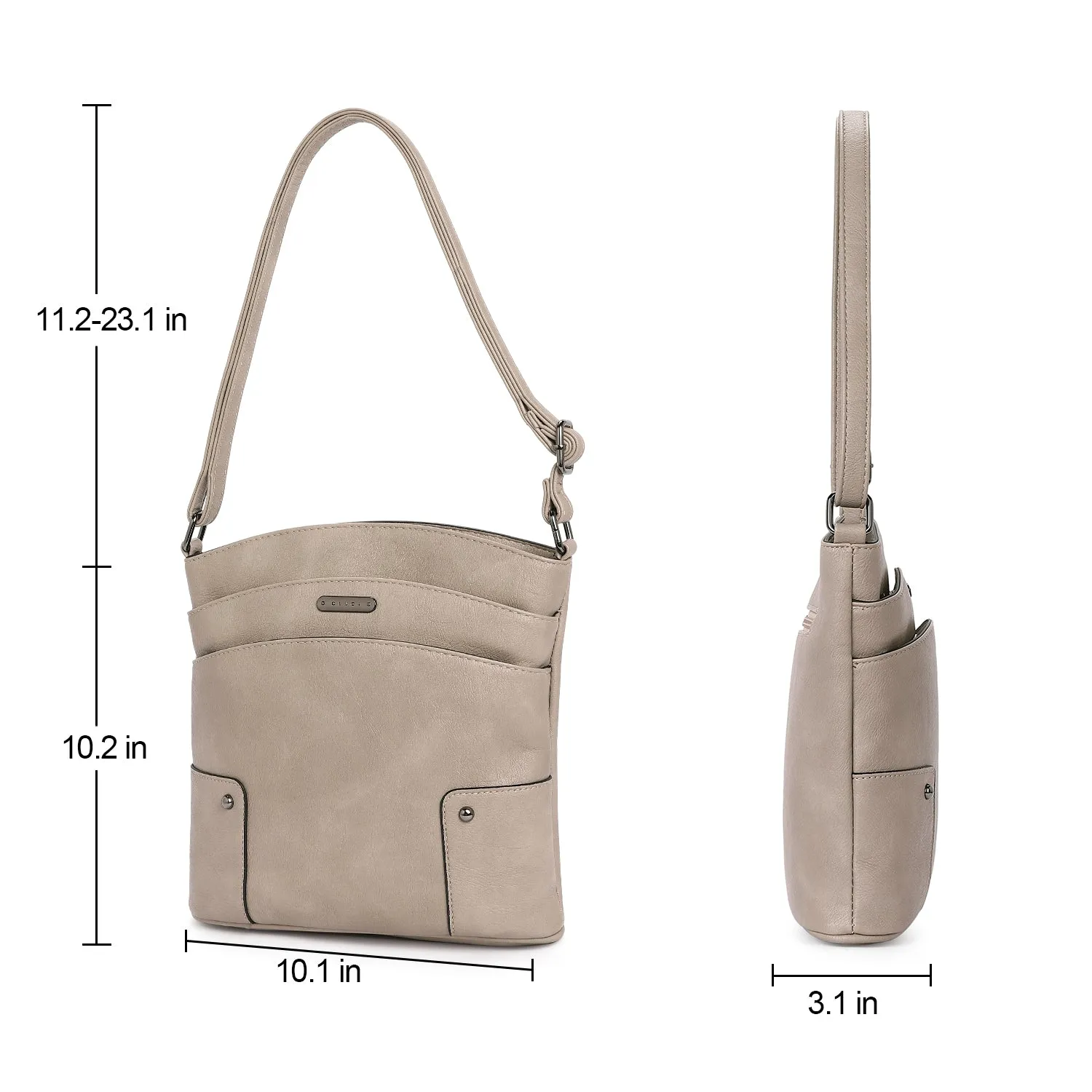 Amos Triple Pockets Vintage Crossbody Bag | Creative Pattern
