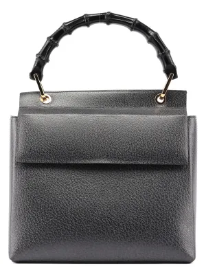 Anthracite Bamboo Top Handle Bag