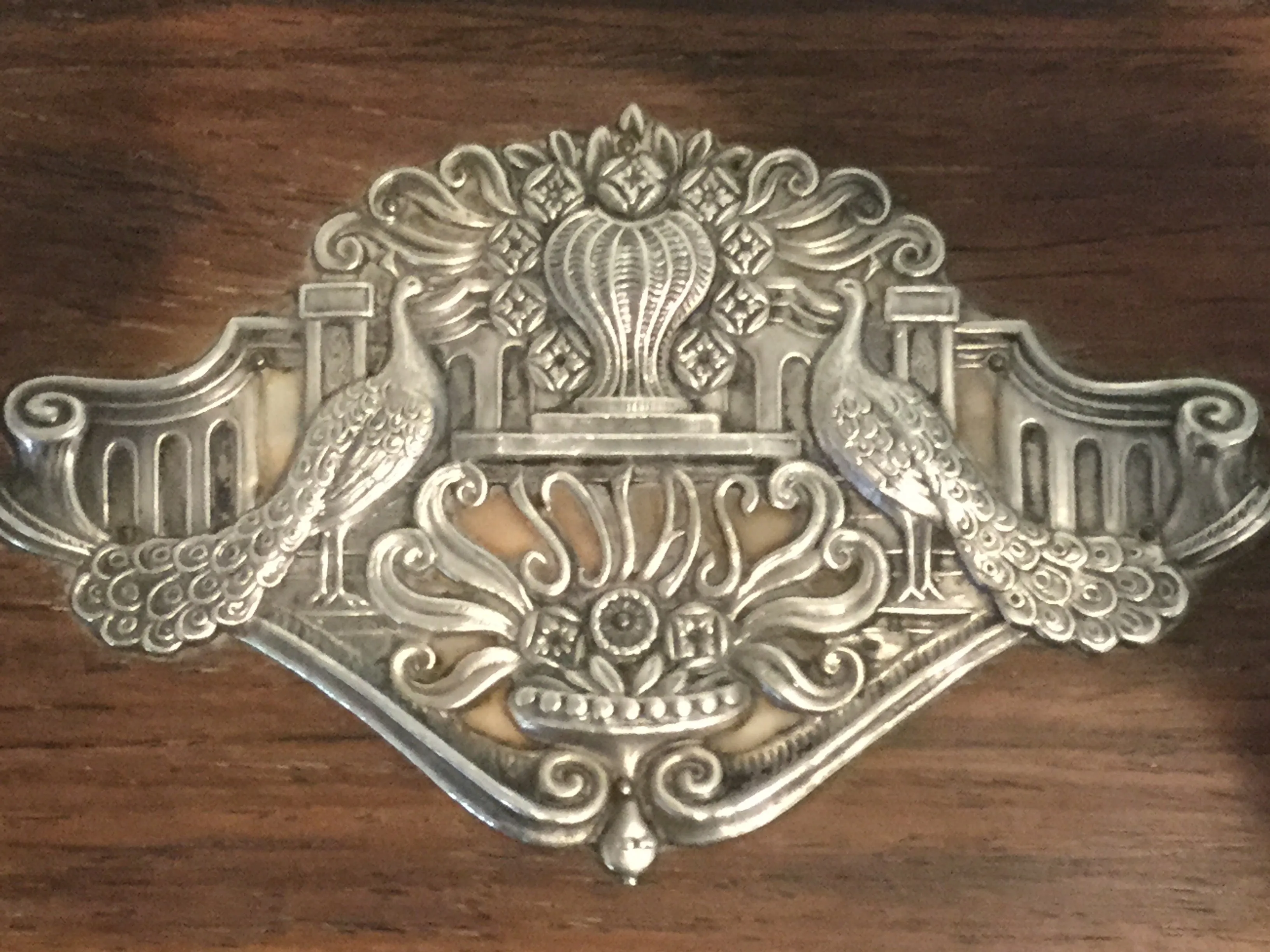 Antique Indo-Portuguese Mounted Silver Jewelry Box