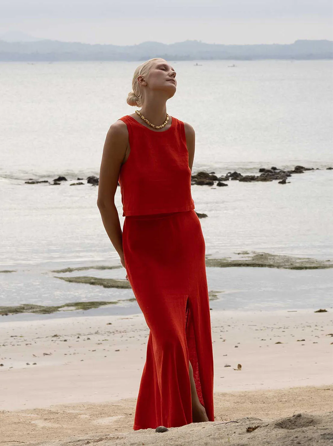 Arcaa Movement - Poppy Skirt - Hibiscus