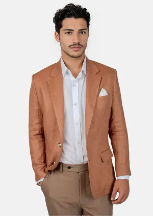 Astor Amber Brown Linen Jacket