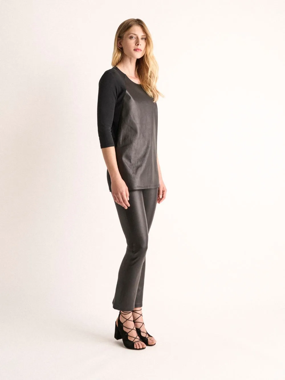 Astraemus Tap Shoe Leather Blouse