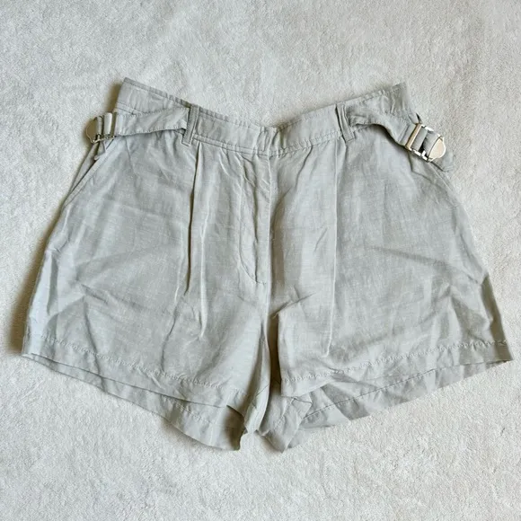 ATM Anthony Thomas Melillo Linen Rayon Twill shorts in Frost
