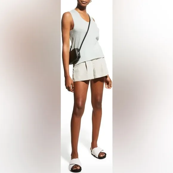 ATM Anthony Thomas Melillo Linen Rayon Twill shorts in Frost