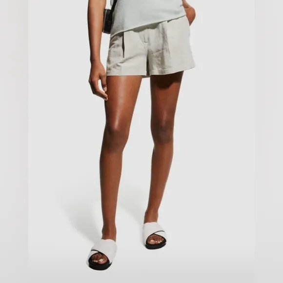 ATM Anthony Thomas Melillo Linen Rayon Twill shorts in Frost