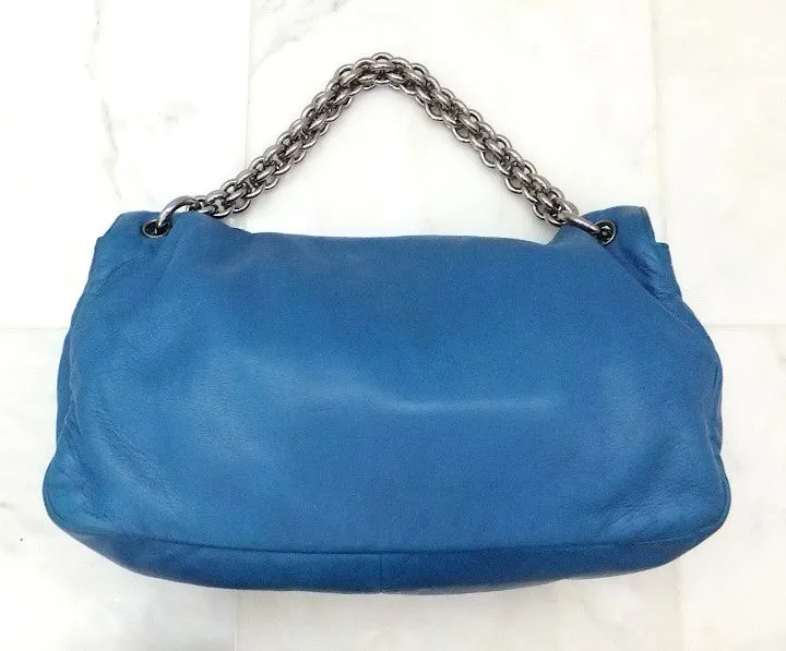 Authentic Chanel Jumbo Royal Blue Modern Chain Flapover