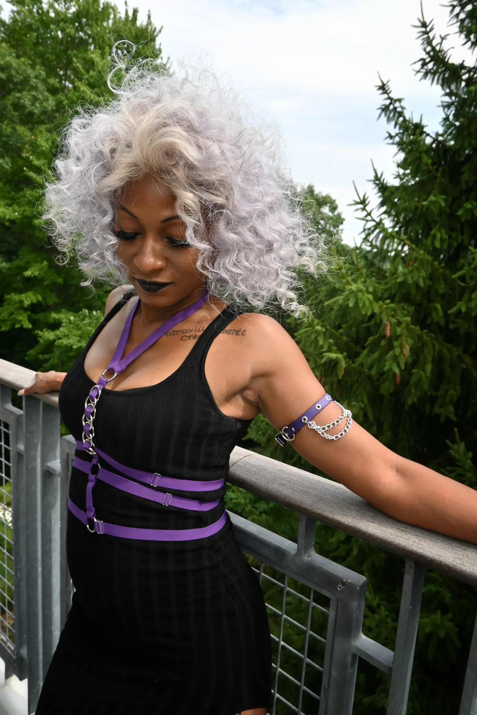 Azrael vegan or leather arm harness