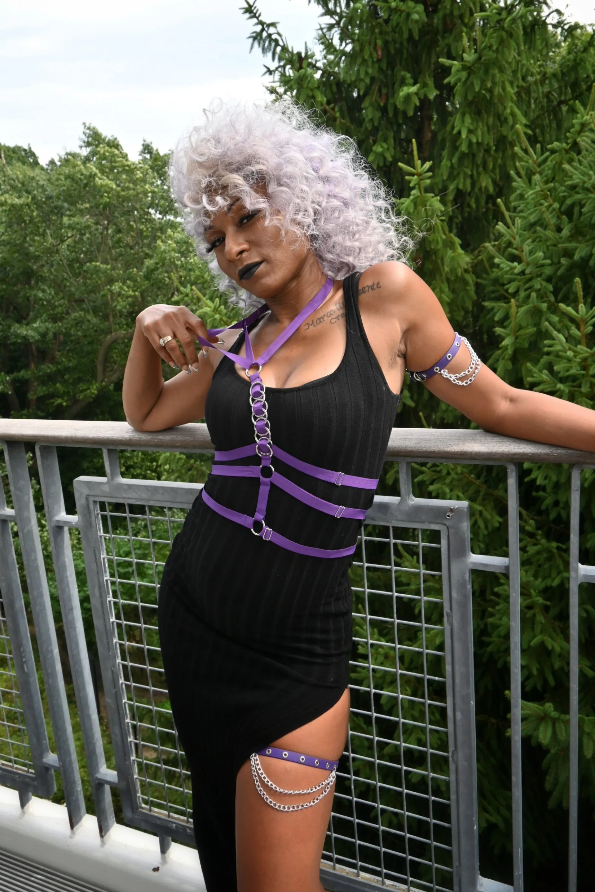 Azrael vegan or leather arm harness
