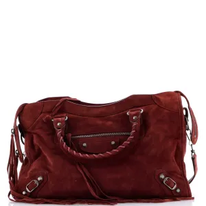 Baby Daim City Classic Studs Bag Suede Medium