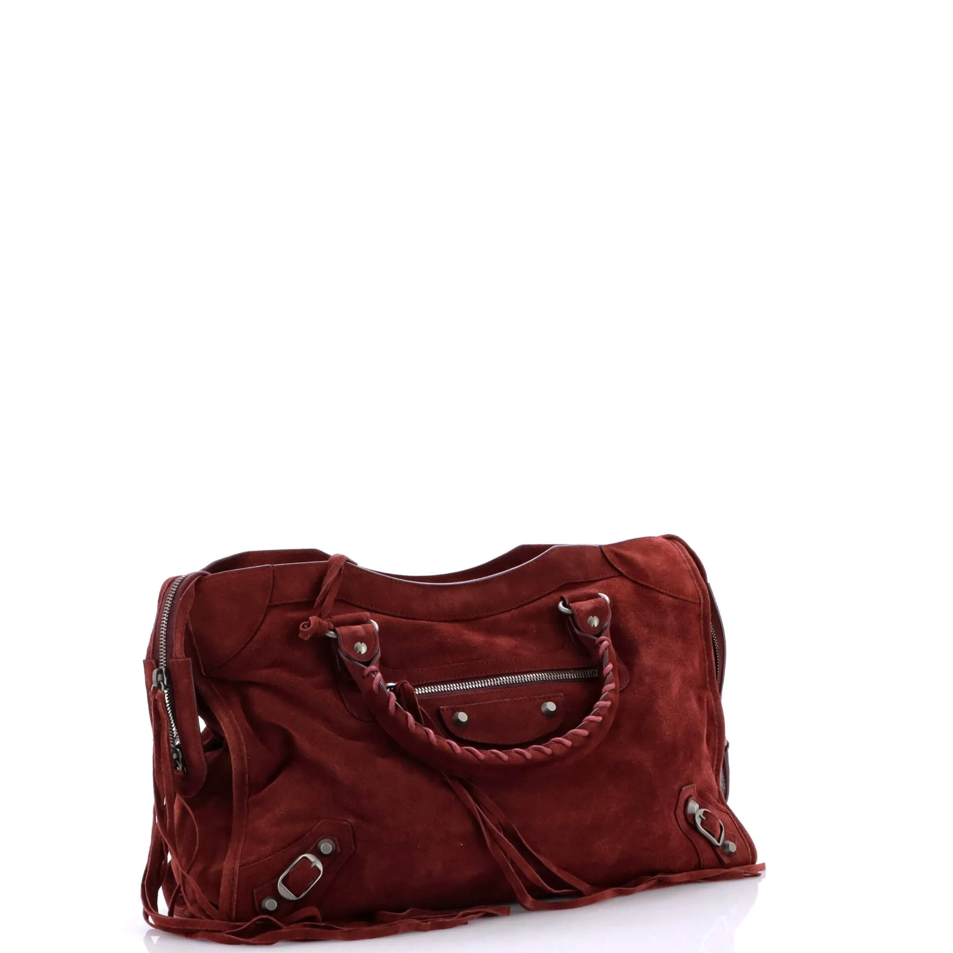 Baby Daim City Classic Studs Bag Suede Medium