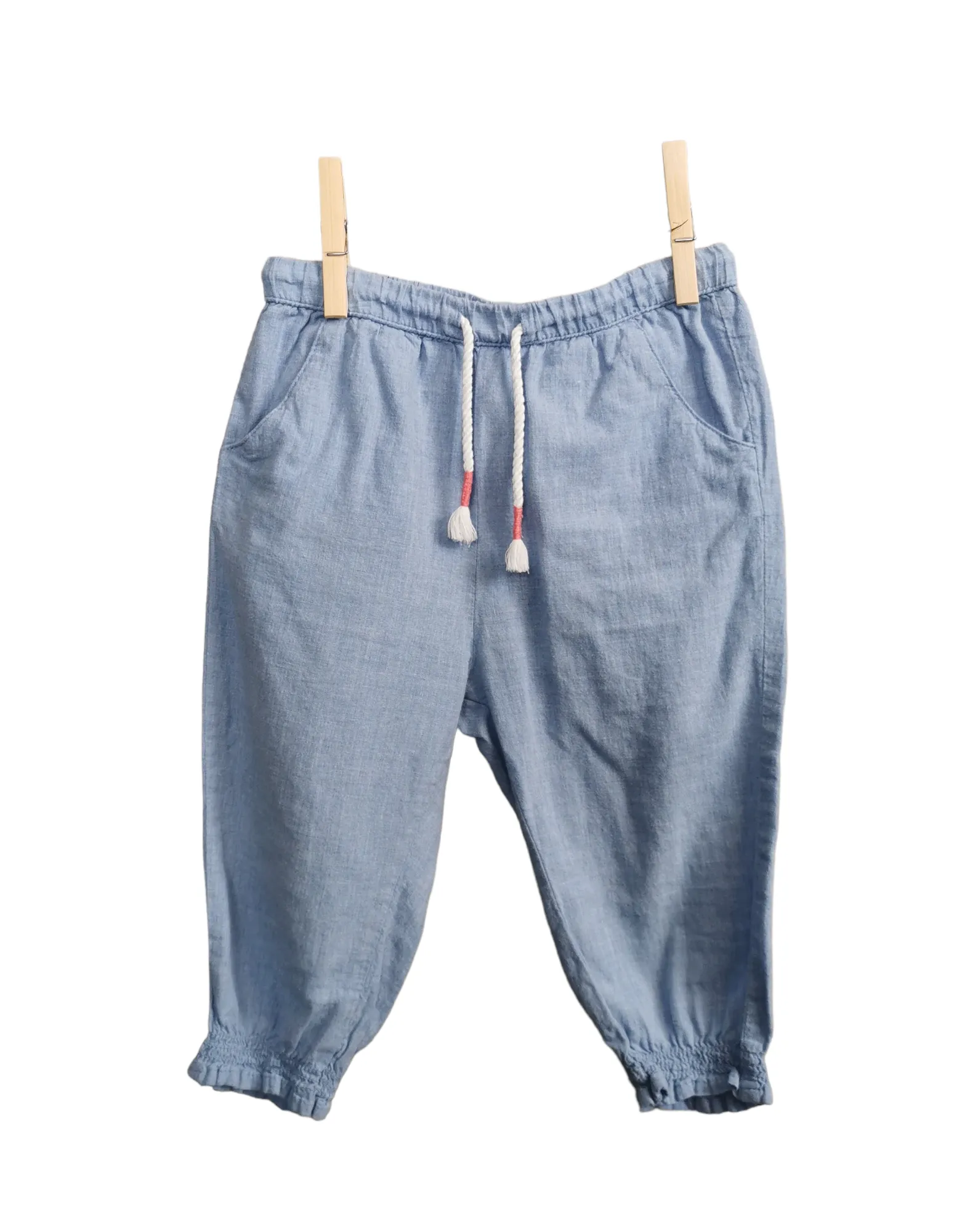 BABY GIRL SIZE 9/12 MONTHS - H&M, Soft & Lightweight Summer Pants EUC B42