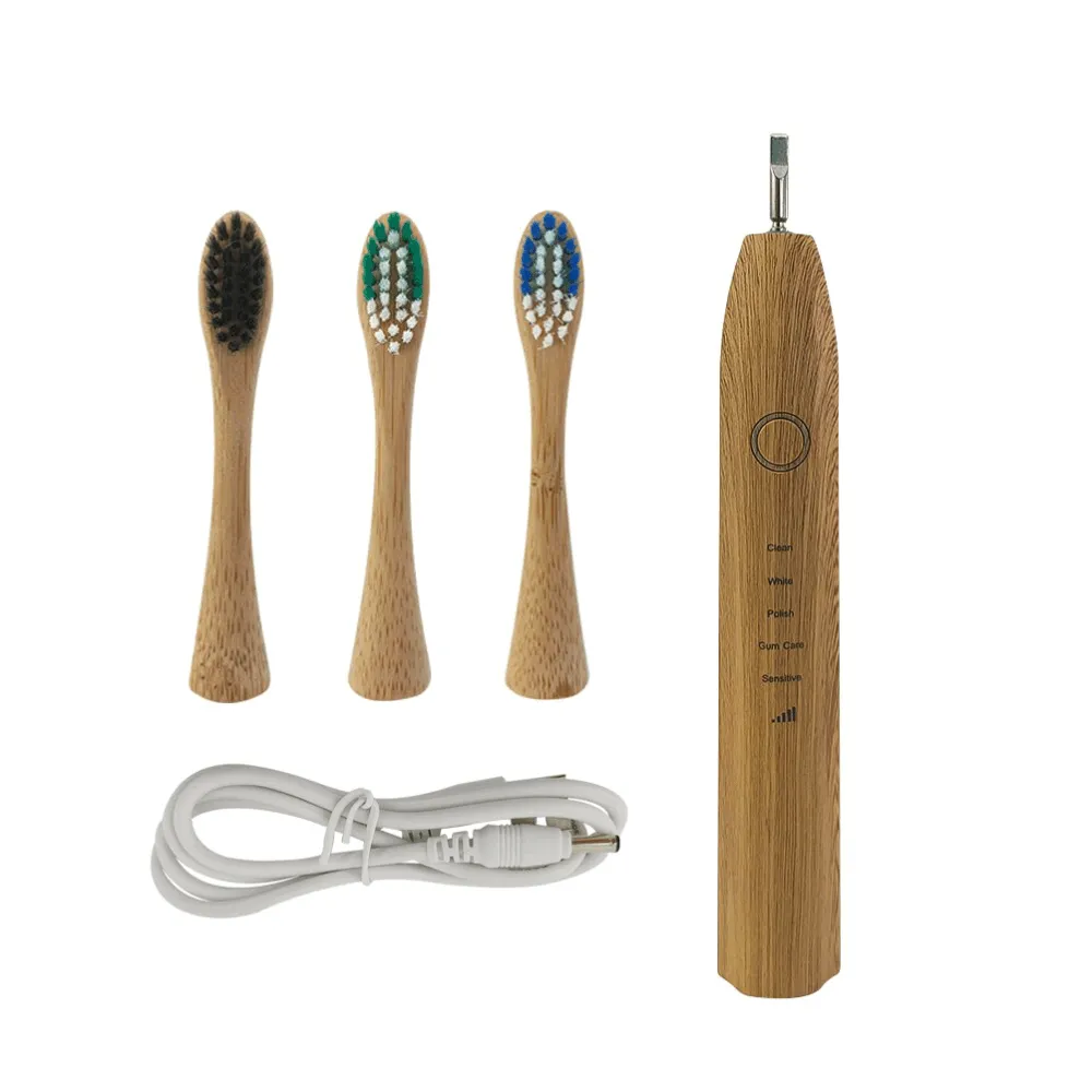 Bamboo Electric Toothbrush Set