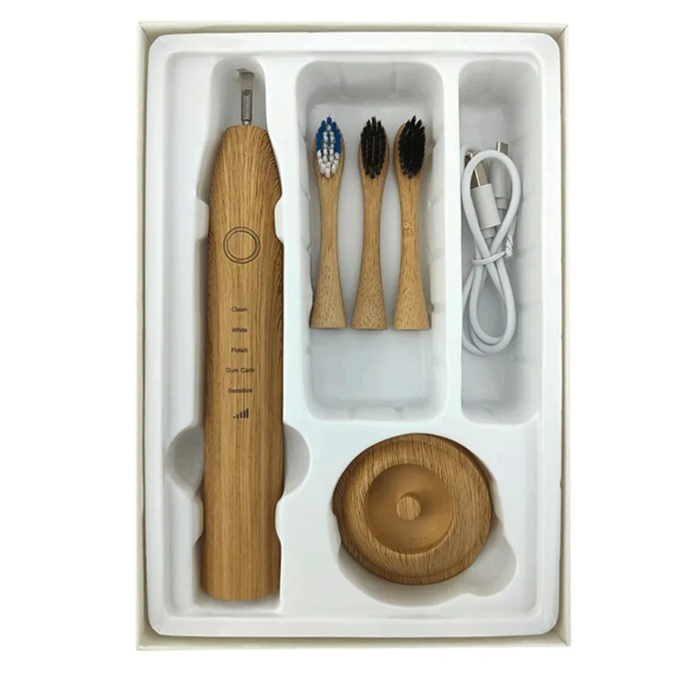 Bamboo Electric Toothbrush Set