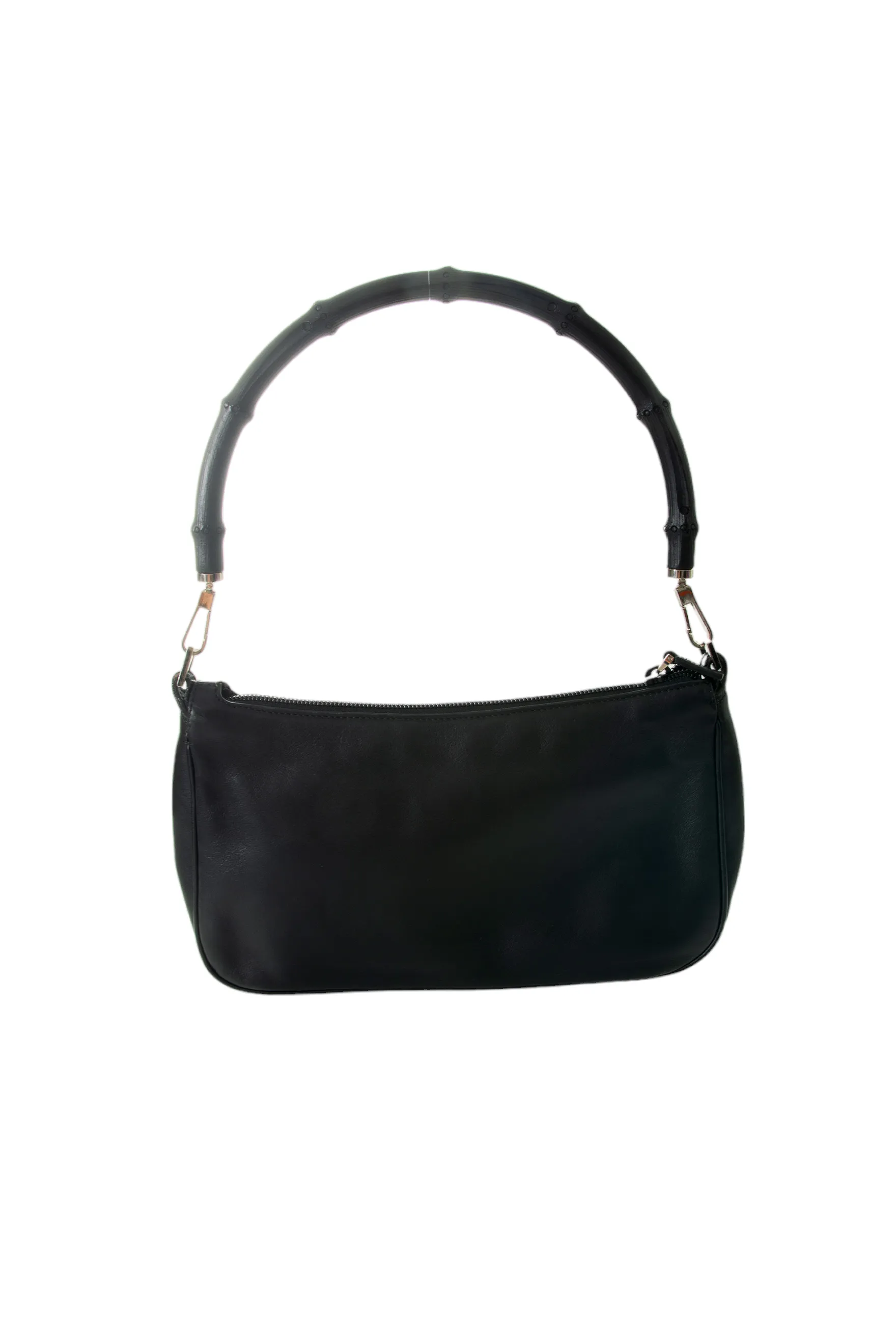 Bamboo Handle Bag in Black