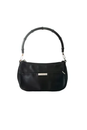 Bamboo Handle Bag in Black