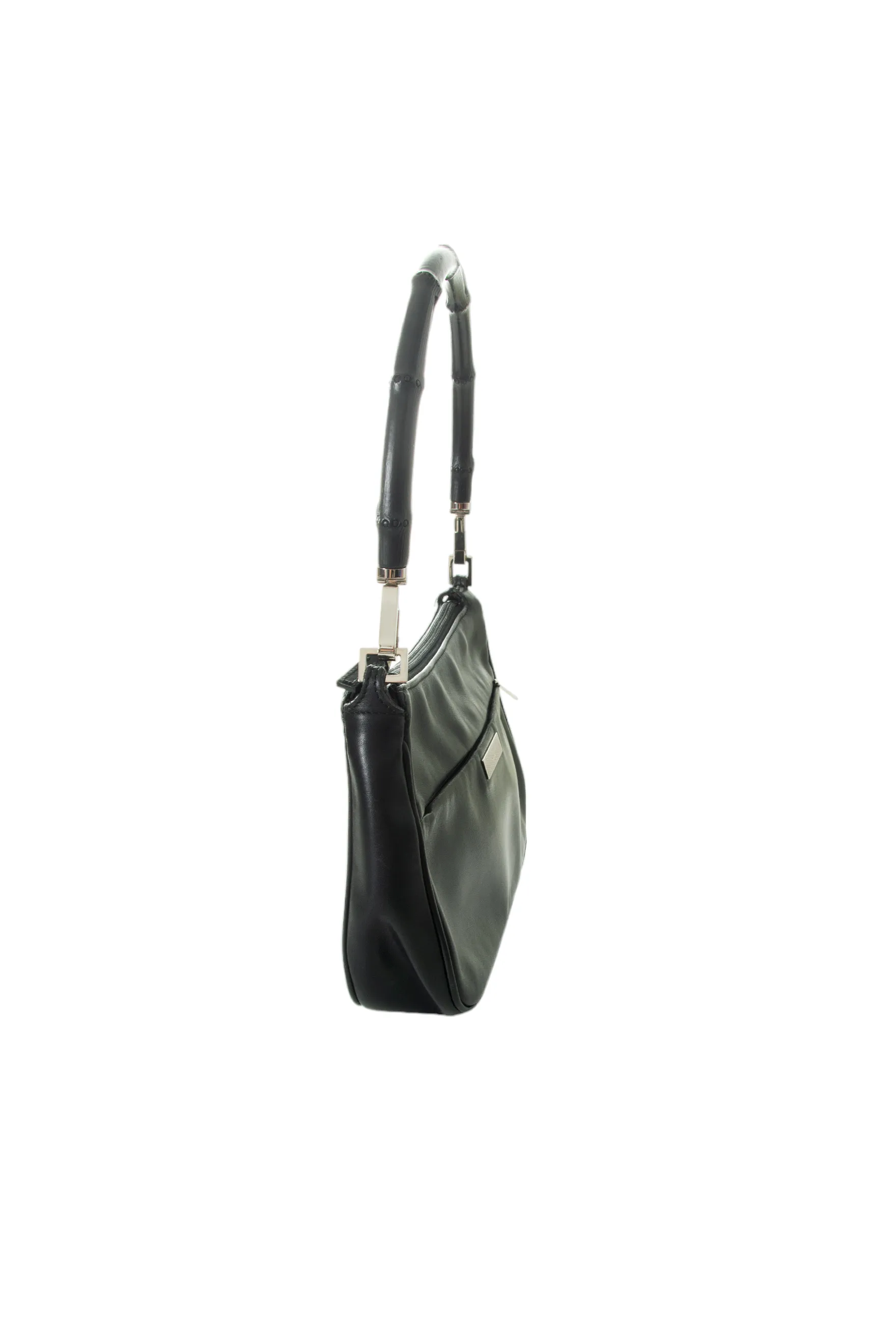 Bamboo Handle Bag in Black