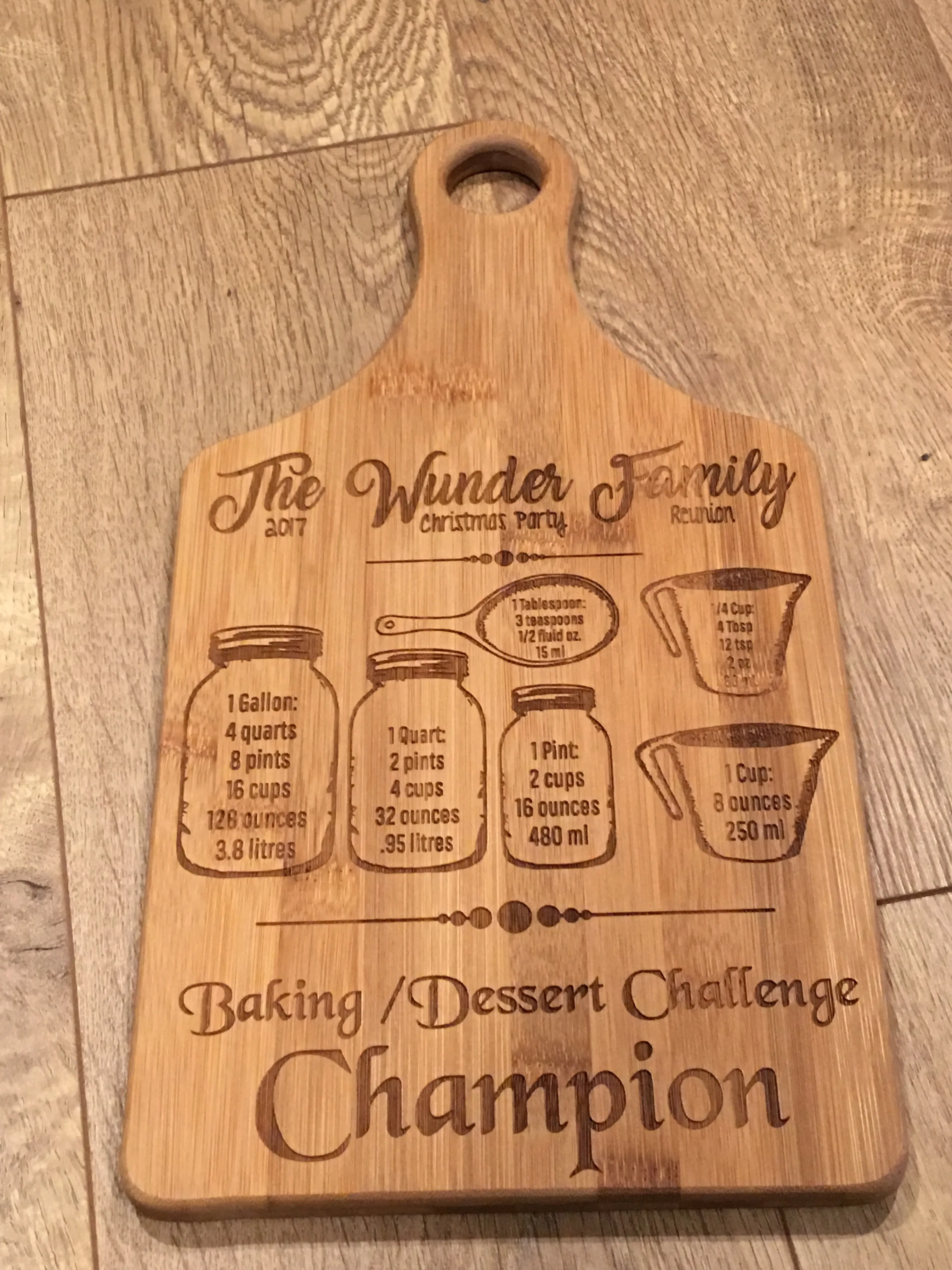 Bamboo Paddle Shape Cutting Board