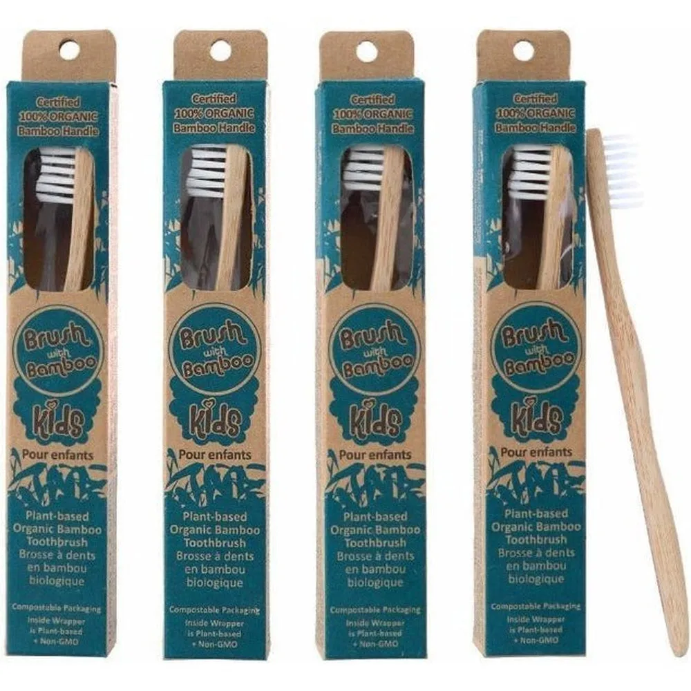 Bamboo Toothbrush with Plant-Based Bristles - Child (Soft Bristles)