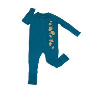 Bamboo Two Way Zipper Romper (Deep Ocean)