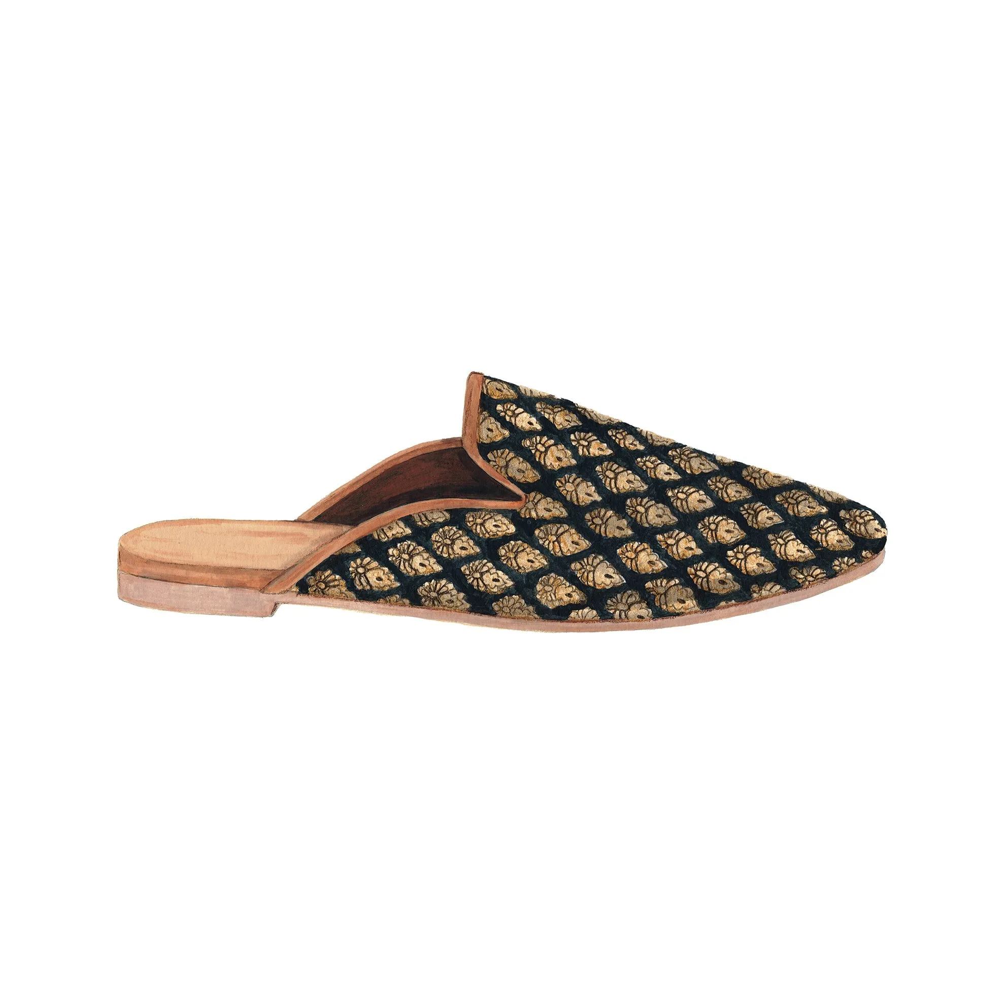 Banasari Jacquard Mule