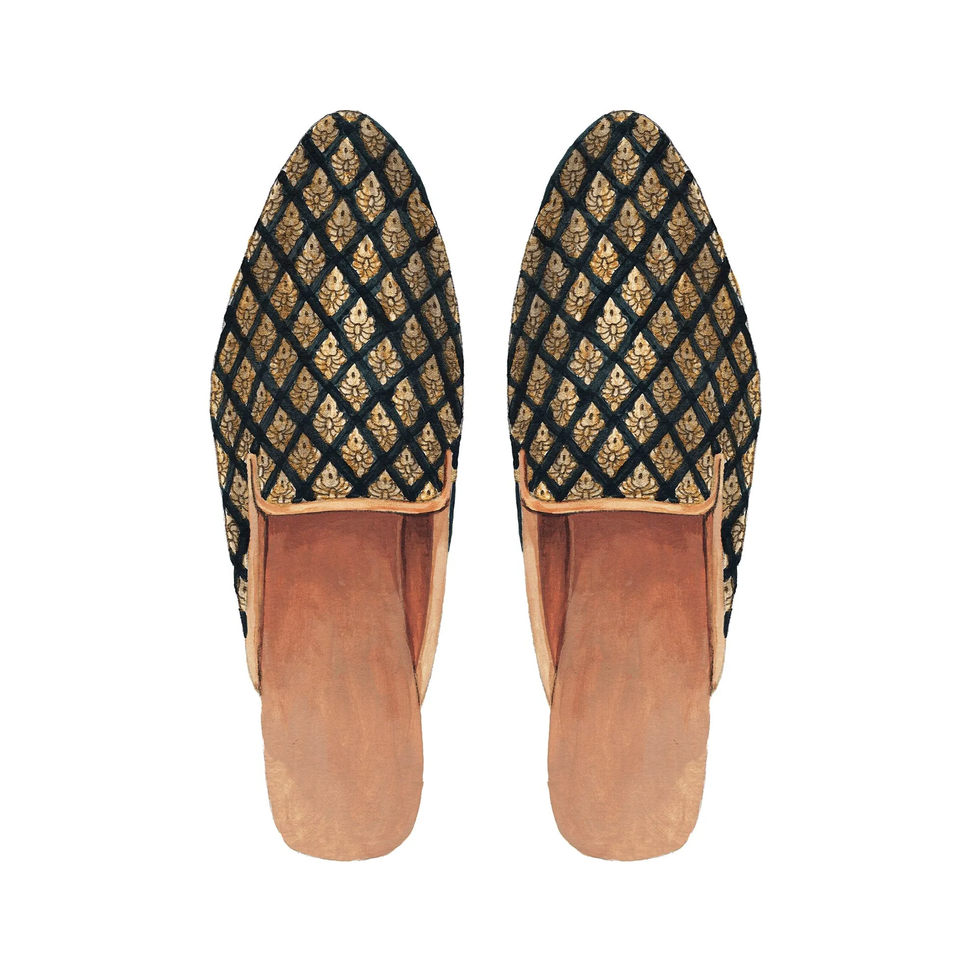Banasari Jacquard Mule