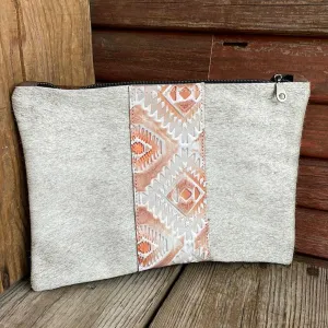 Banker's Bag - Grey Brindle w/ Copper Penny Aztec