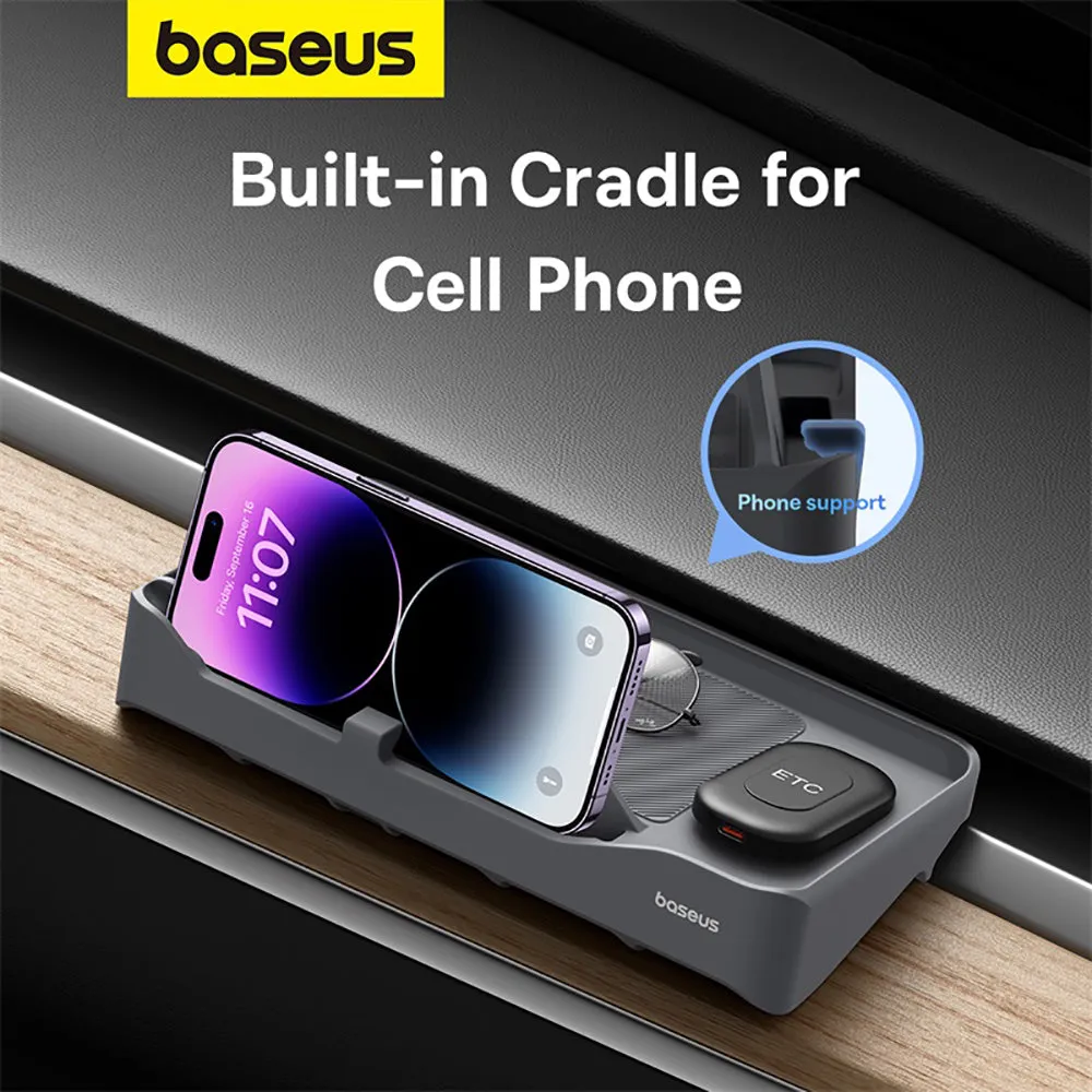Baseus T-Space 2-in-1 Car Storage Box - Deep Space Gray