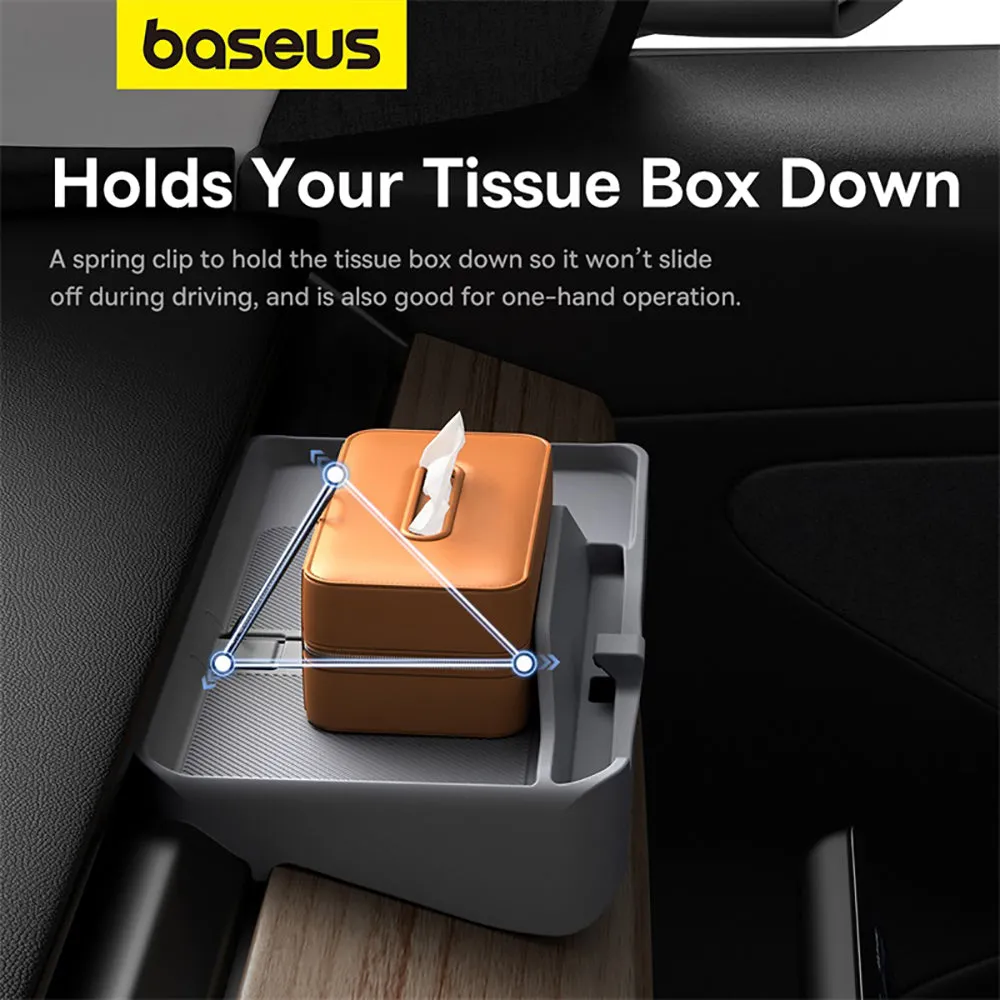 Baseus T-Space 2-in-1 Car Storage Box - Deep Space Gray