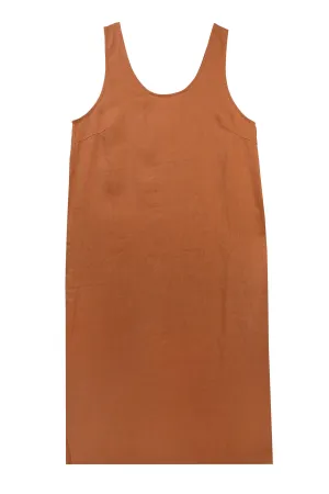 Basic Linen Shift Chestnut