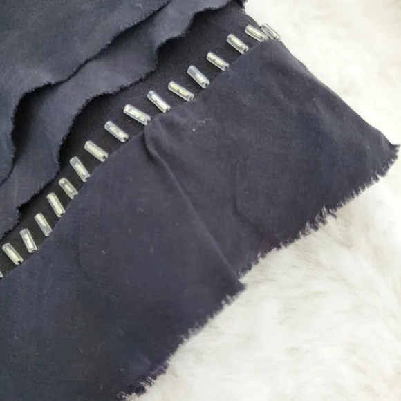 BCBGMaxazria 100% Silk skirt metal decoration XS