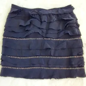 BCBGMaxazria 100% Silk skirt metal decoration XS