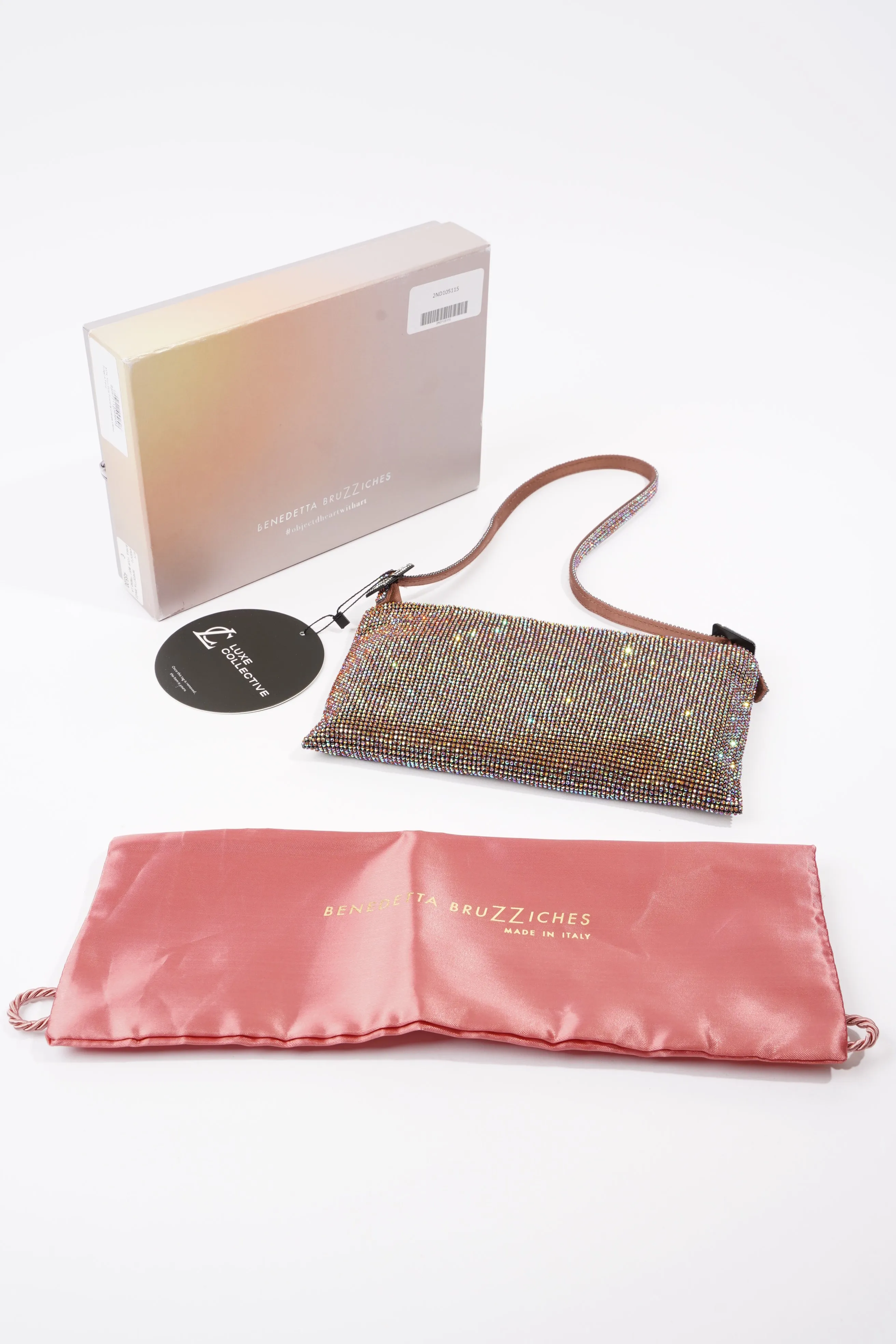 Benedetta Bruzziches Your Best Friend La Grande Rose Gold Crystal Silk