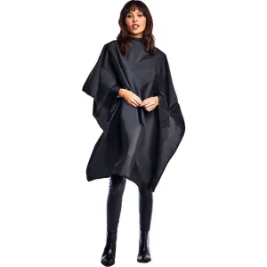 Betty Dain Hands Free All Purpose Cape / Waterproof Coating - Bleach-Proof - Chemical-Proof - Snap Closure - BLACK / 45"W X 58"L