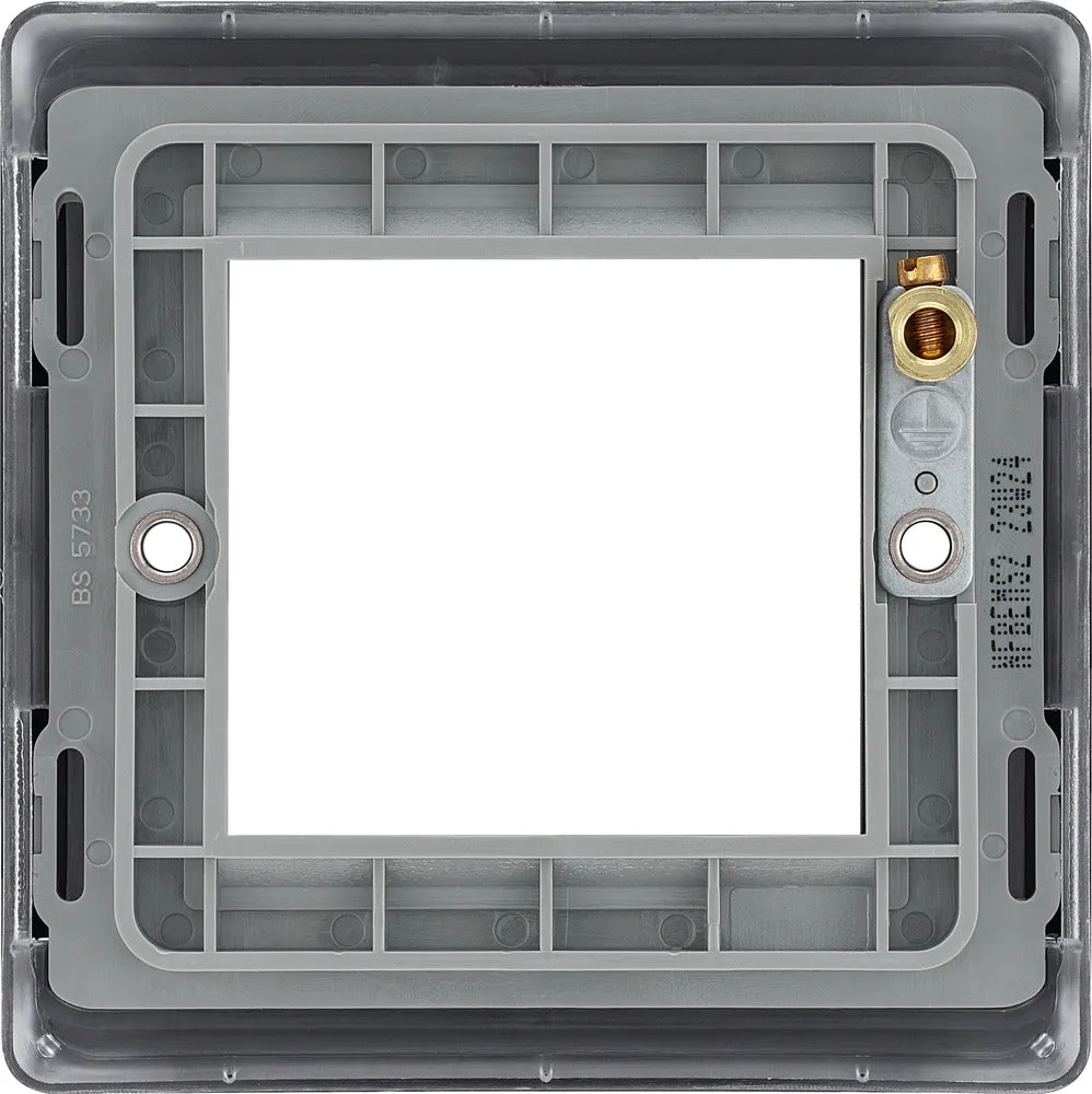 BG NFBEMS2 Nexus Metal Twin Euro Module Faceplate - Matt Black