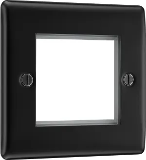 BG NFBEMS2 Nexus Metal Twin Euro Module Faceplate - Matt Black