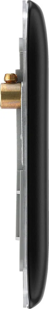 BG NFBEMS2 Nexus Metal Twin Euro Module Faceplate - Matt Black