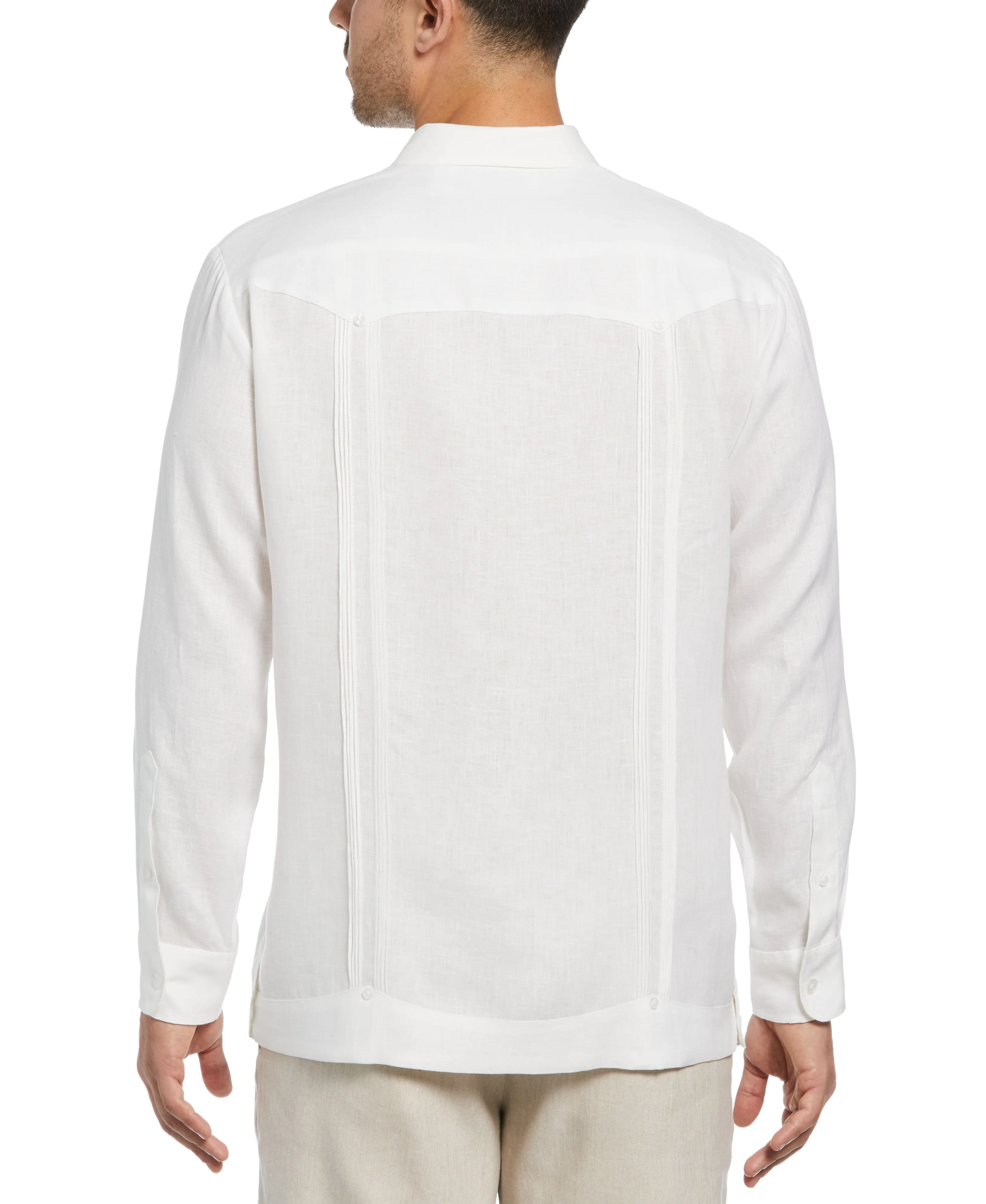 Big & Tall 100% Linen Classic Guayabera Shirt - Long Sleeve