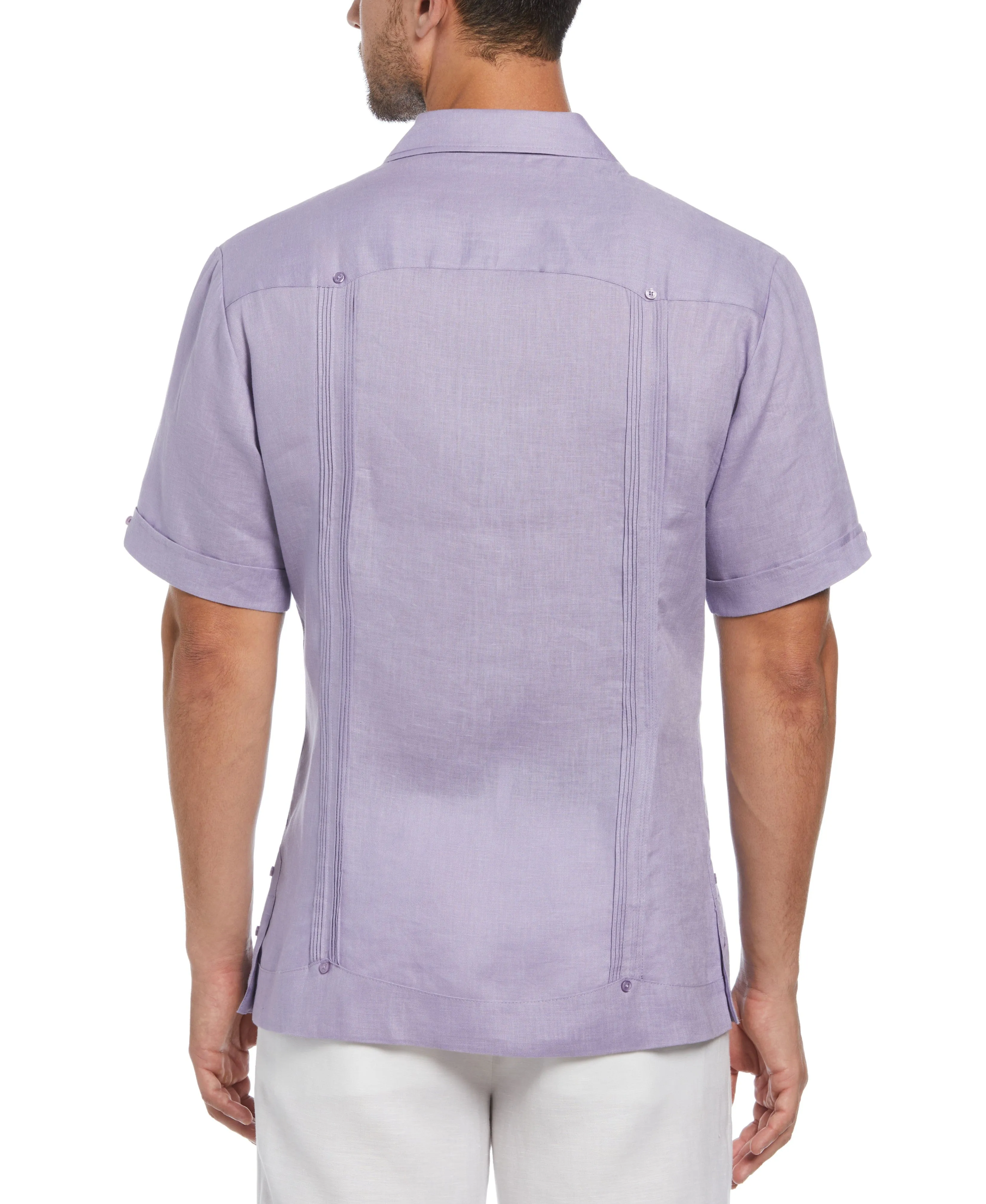 Big & Tall 100% Linen Classic Guayabera Shirt - Short Sleeve
