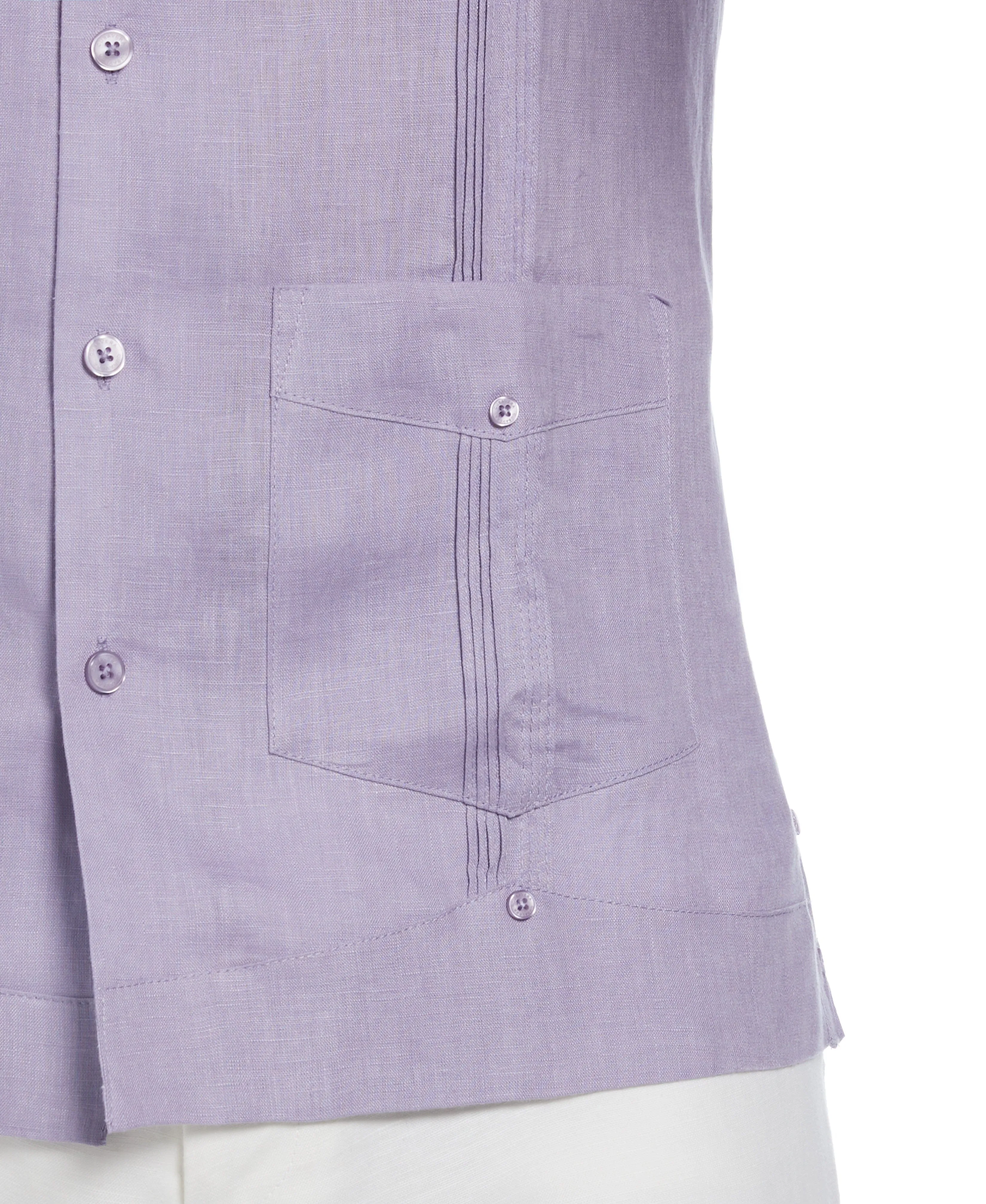 Big & Tall 100% Linen Classic Guayabera Shirt - Short Sleeve