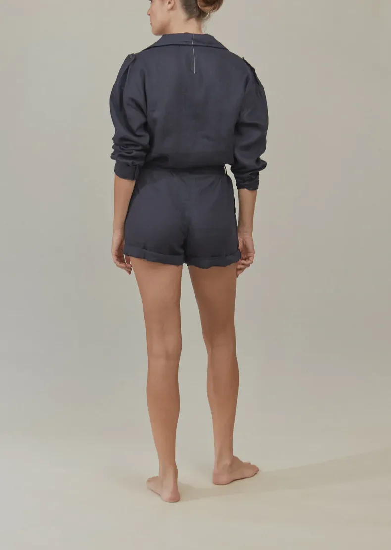 Billy Linen Jumpsuit - Deep Navy