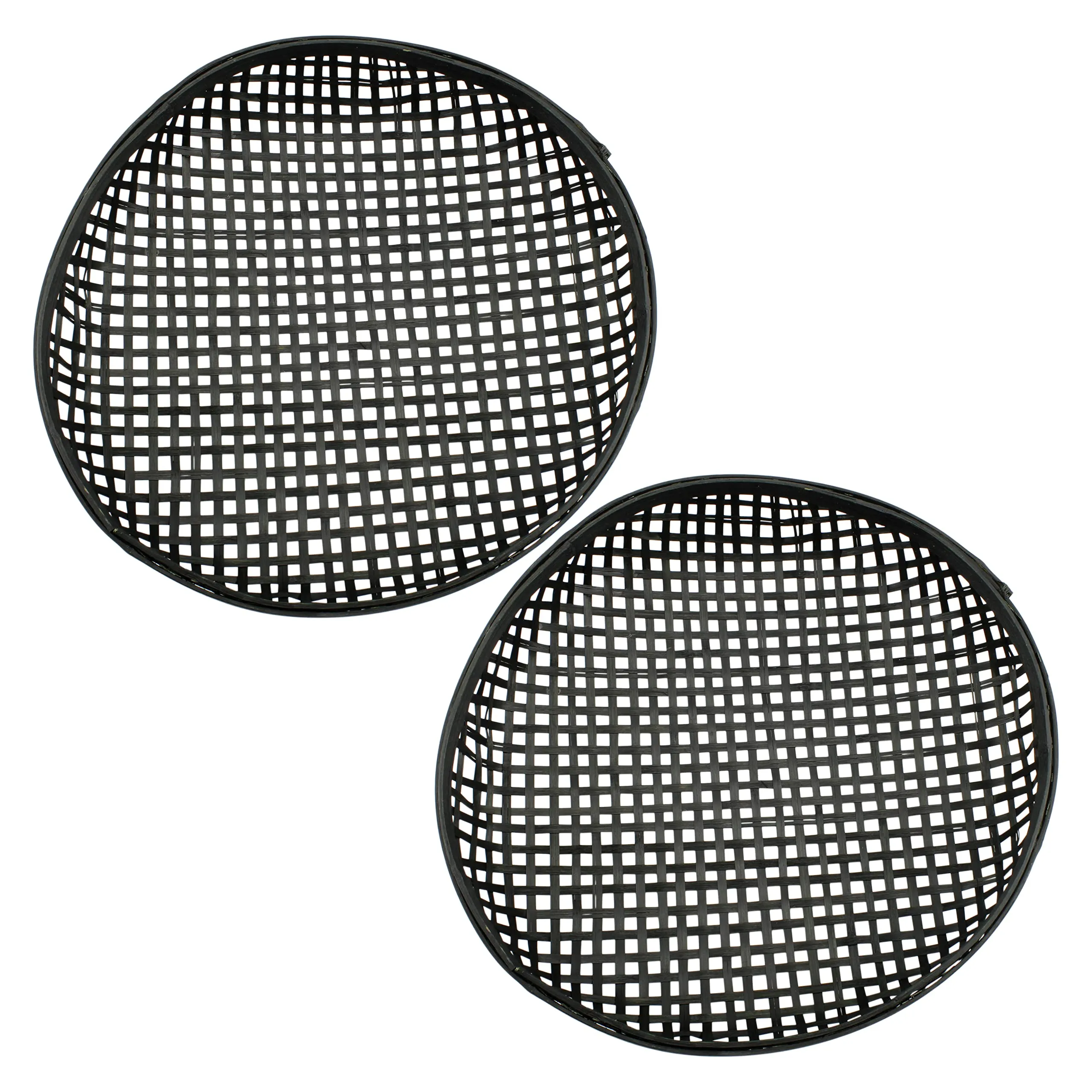 Black Boho Wall Baskets (Case of 6)