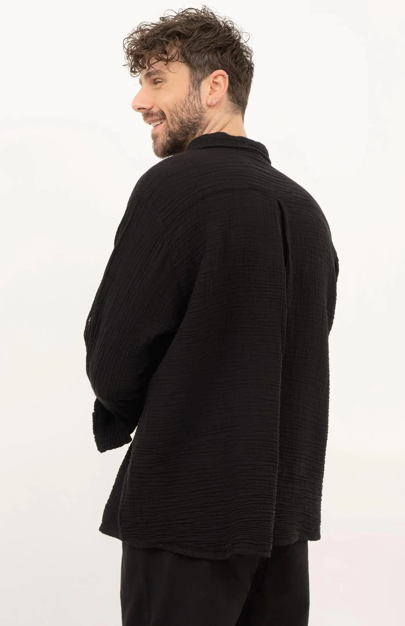Black Co-ord Set | Cotton Linen Blend