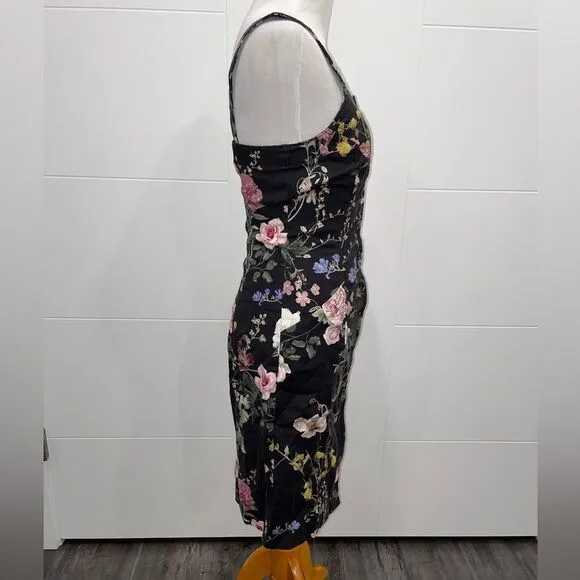 Black denim, overalls, Level 99 floral Amelia dress
