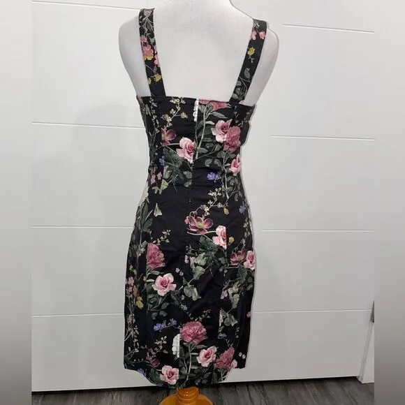 Black denim, overalls, Level 99 floral Amelia dress