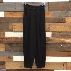 Black Linen Cargo Pant
