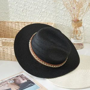 Black Woven Hat/Braided Band