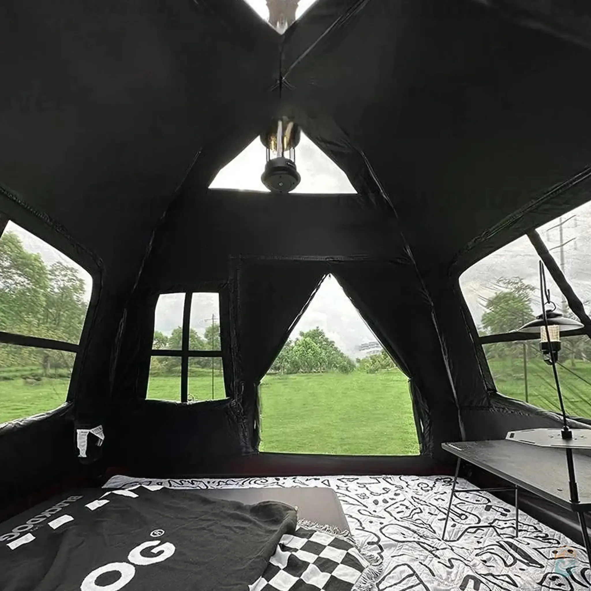 BLACKDOG Automatic Camping Tent for 3-4 People - Waterproof 150D, 2000mm
