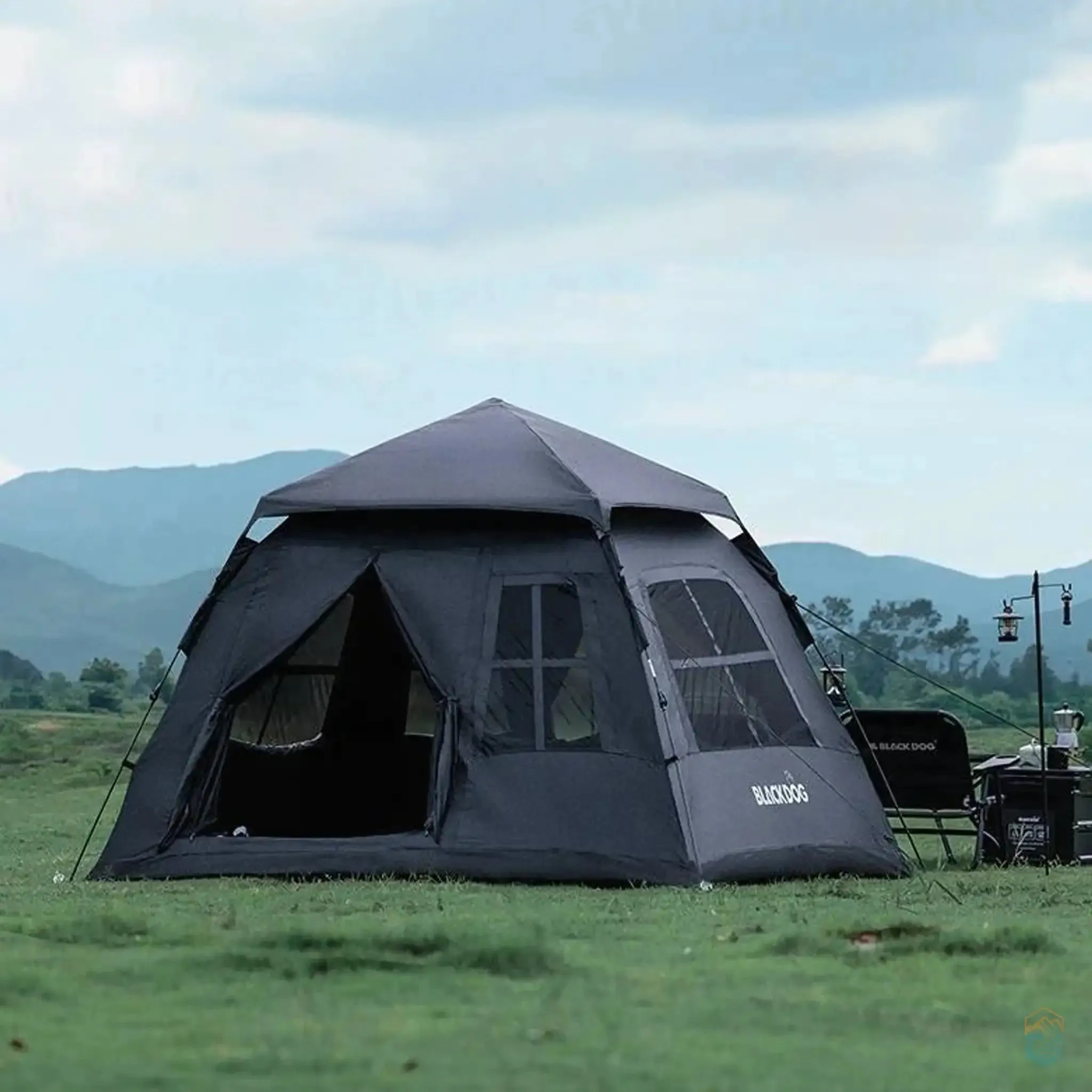 BLACKDOG Automatic Camping Tent for 3-4 People - Waterproof 150D, 2000mm
